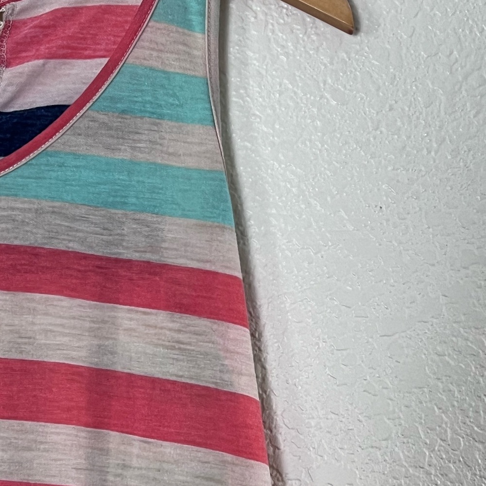 Lavish Maternity | Striped burnout tank top loose fit size small - Picture 4 of 7